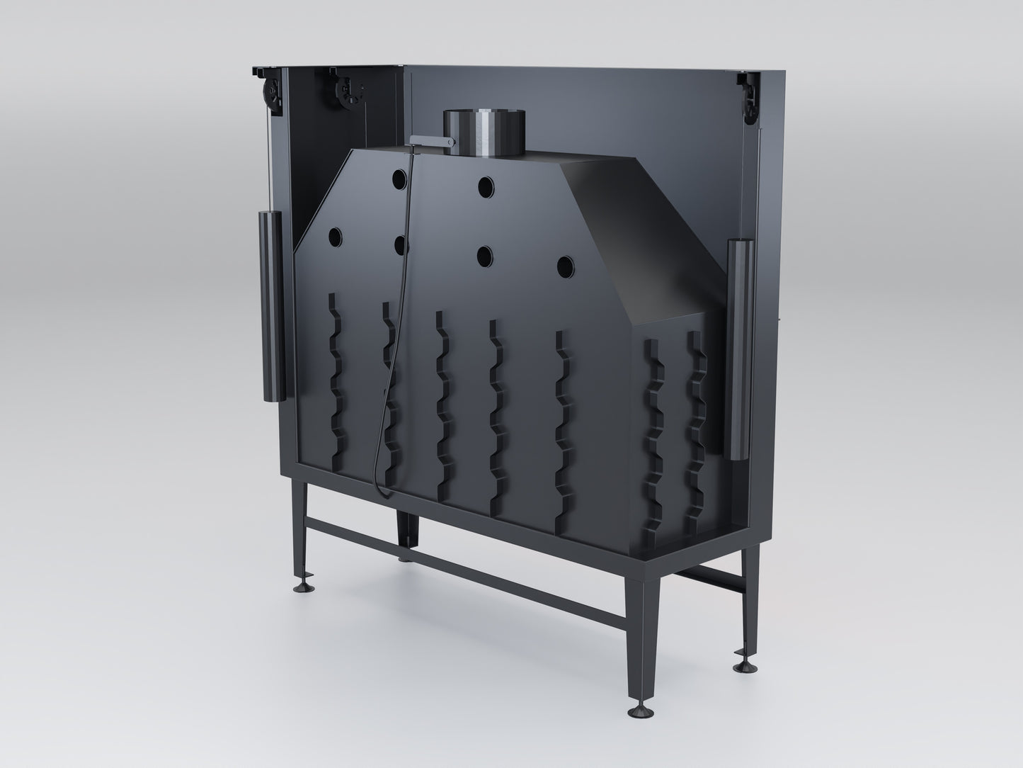 130 cm Right Glass Elevated Fireplace Chamber 