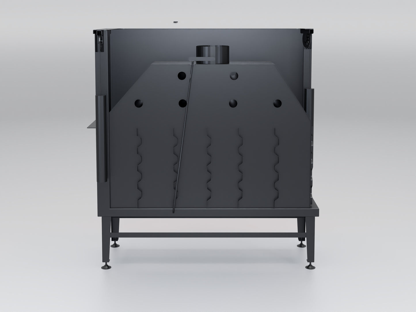 130 cm Right Glass Elevated Fireplace Chamber 