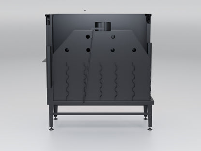 130 cm Right Glass Elevated Fireplace Chamber 