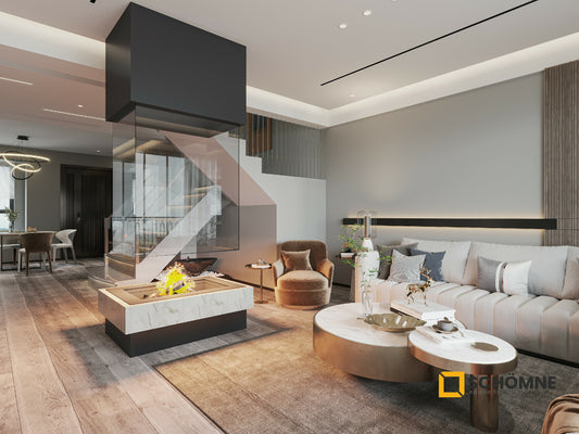 Asma Dikdörtgen Camlı Model Orta Şömine 95X65 | Dodok Home