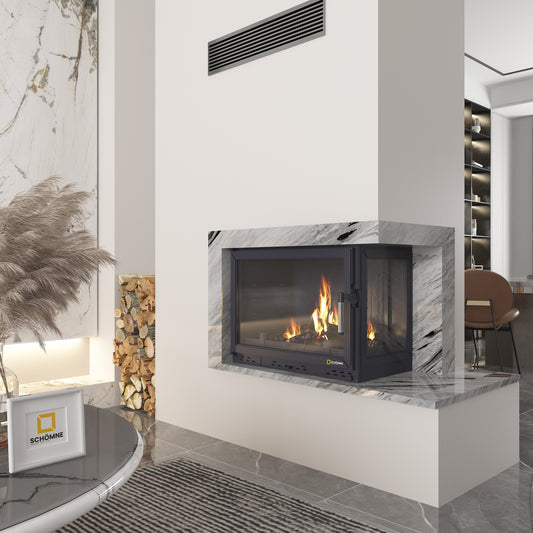 Döküm Şömine Haznesi Klapeli Sağ Camlı | Dodok Home