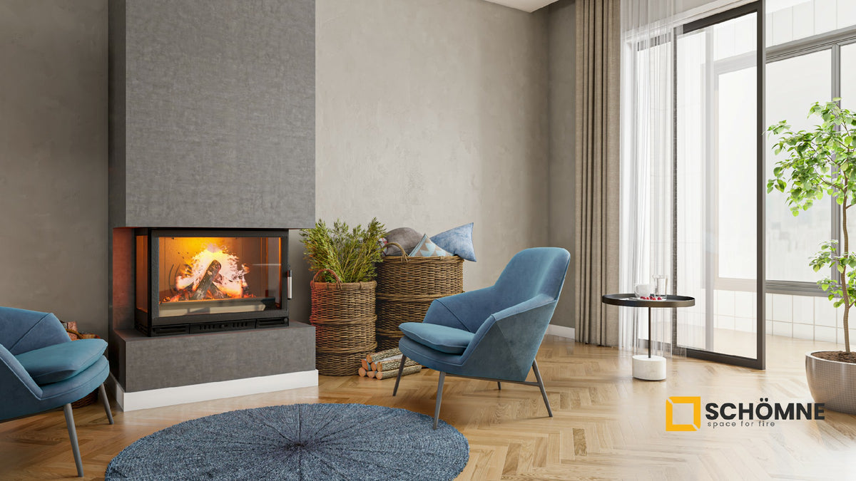Döküm Şömine Haznesi Klapeli Üç Tarafı Camlı | Dodok Home