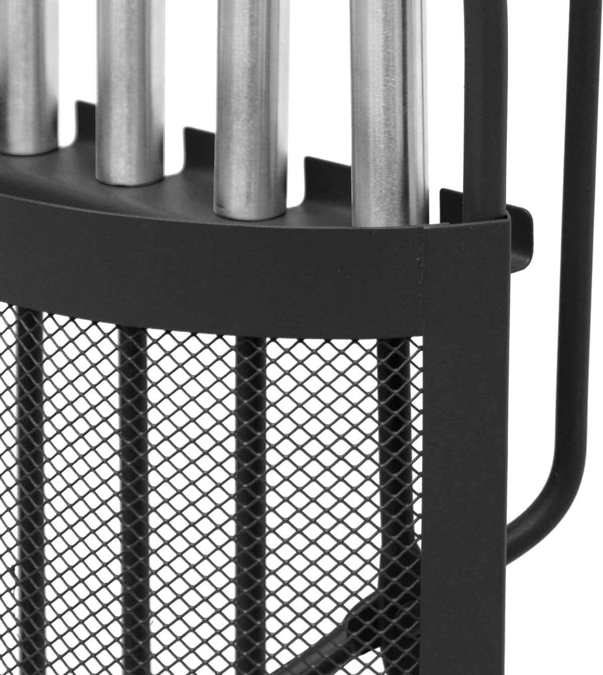 Dodok Home Gümüş Lüx Ithal Tel Standlı Şömine-Soba Maşa Takımı 5'Li Set DH-SS47