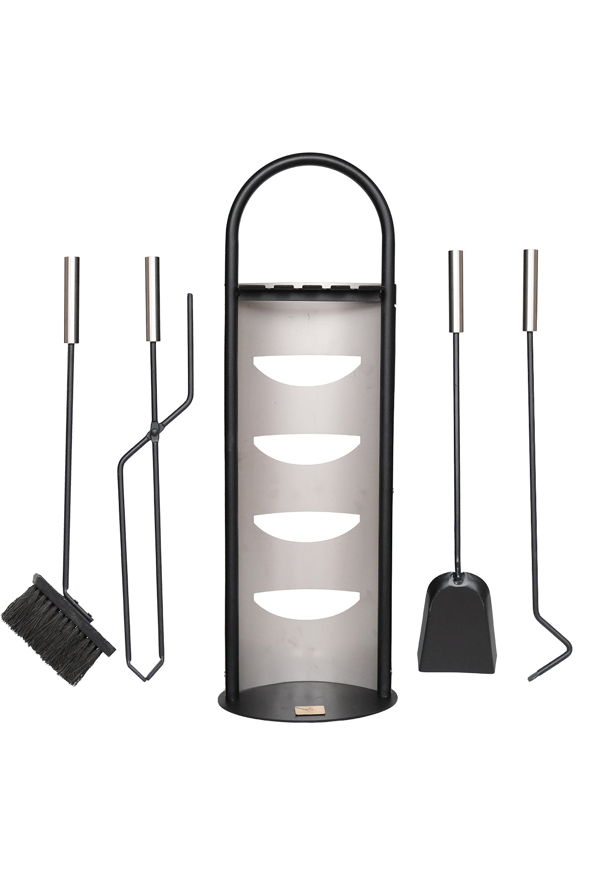 Dodok Home İnox Lüx Ithal Tel Standlı Şömine-Soba Maşa Takımı 5'Li Set DH-SS024