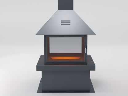 Kare Model Orta Şömine | Dodok Home
