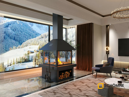 Kare Model Orta Şömine | Dodok Home