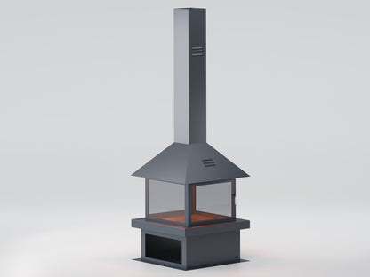 Kare Model Orta Şömine | Dodok Home