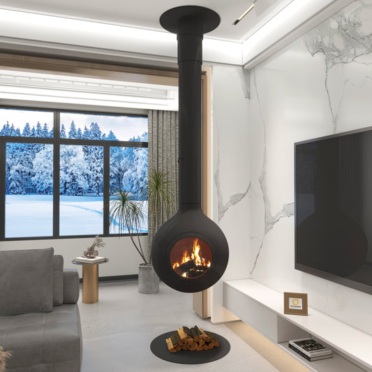 Küre Model Orta Şömine 60X60 | Dodok Home