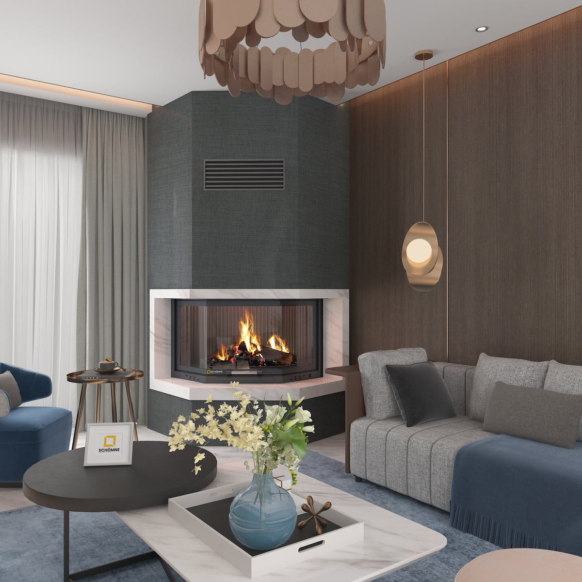 Prizma Asansörlü Şömine Haznesi | Dodok Home