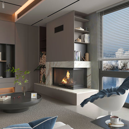 Sağ Camlı Asansörlü Şömine Haznesi | Dodok Home