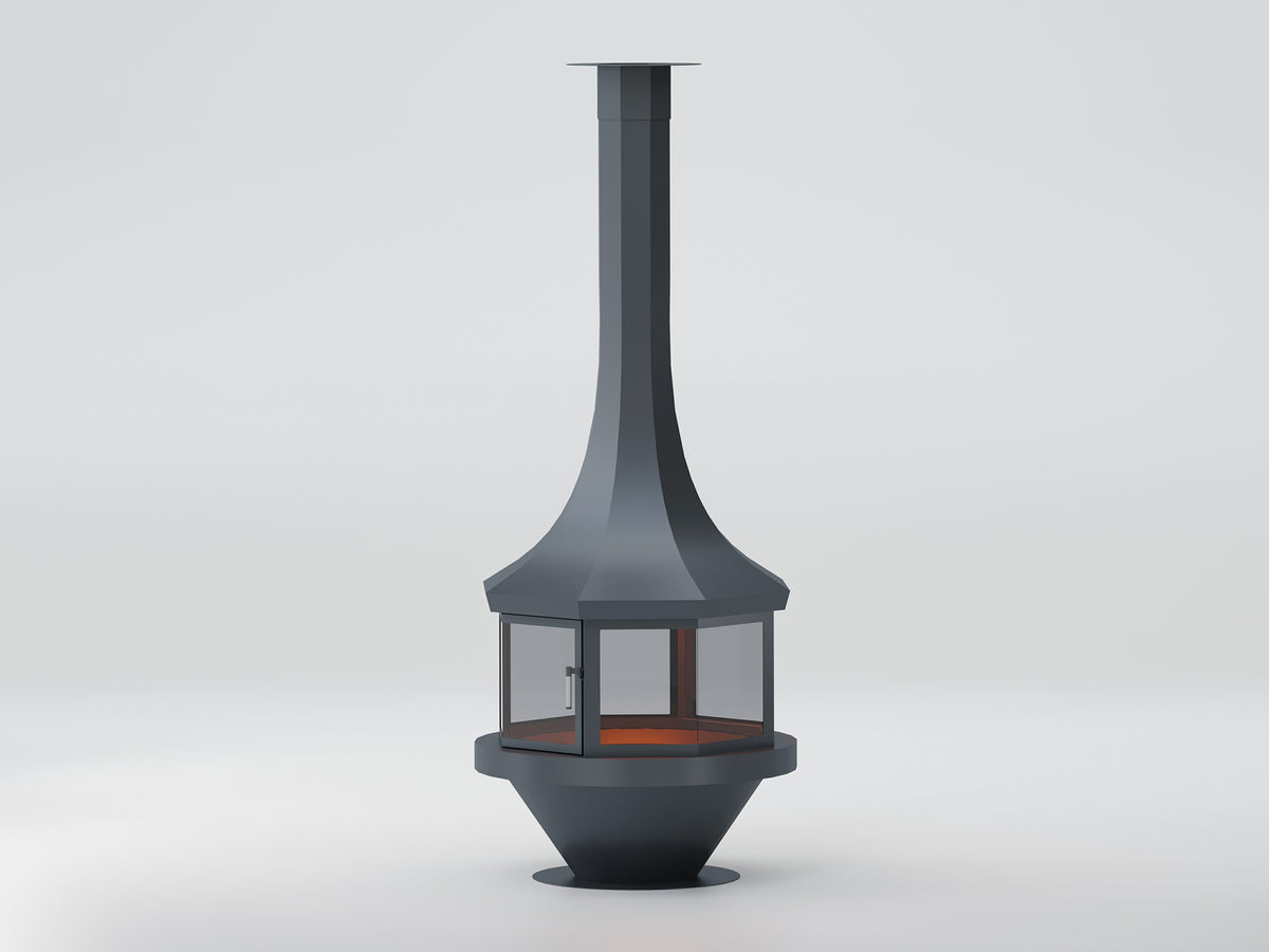 Sekizgen Model Orta Şömine 100X100 | Dodok Home