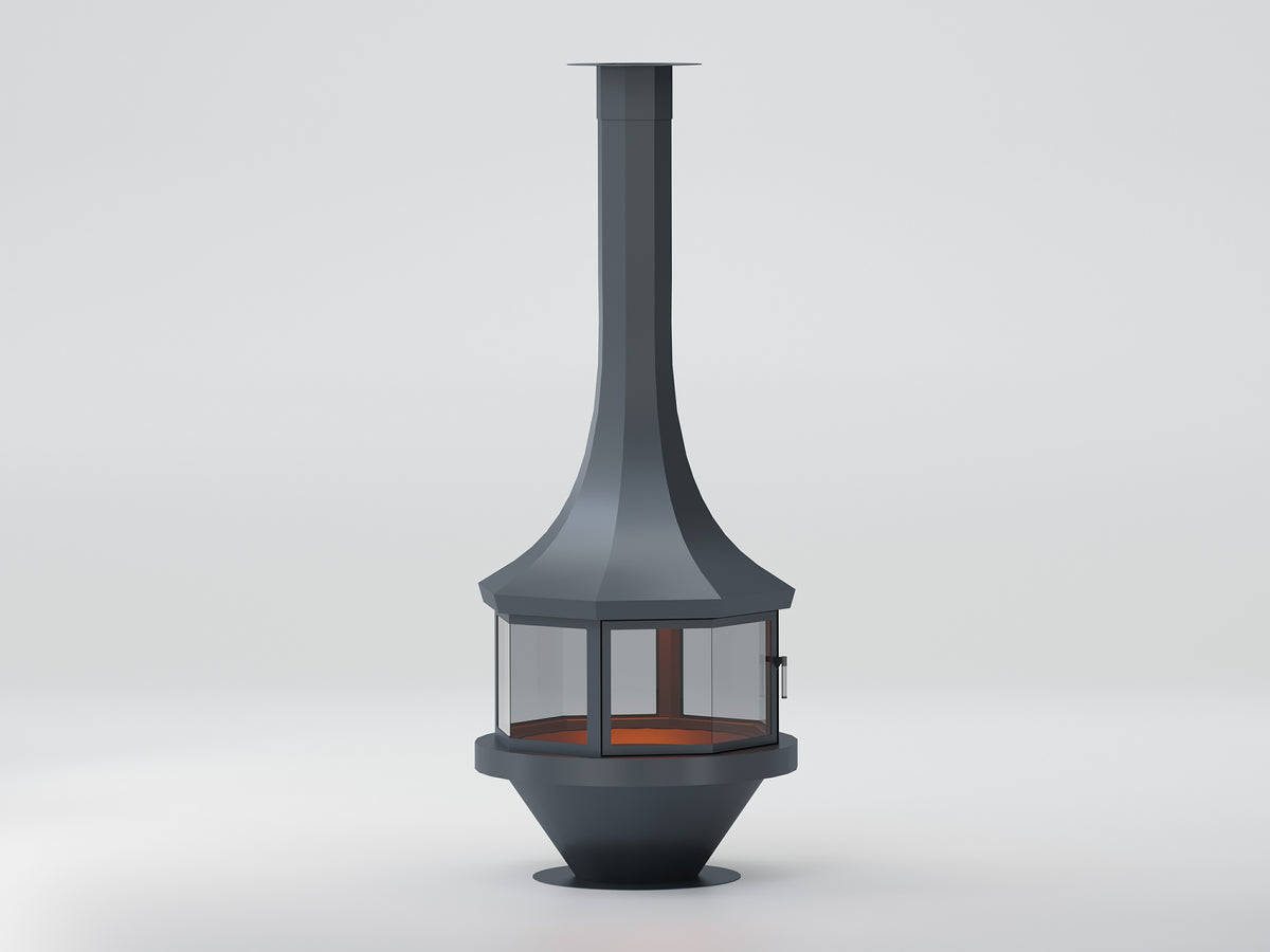 Sekizgen Model Orta Şömine 100X100 | Dodok Home