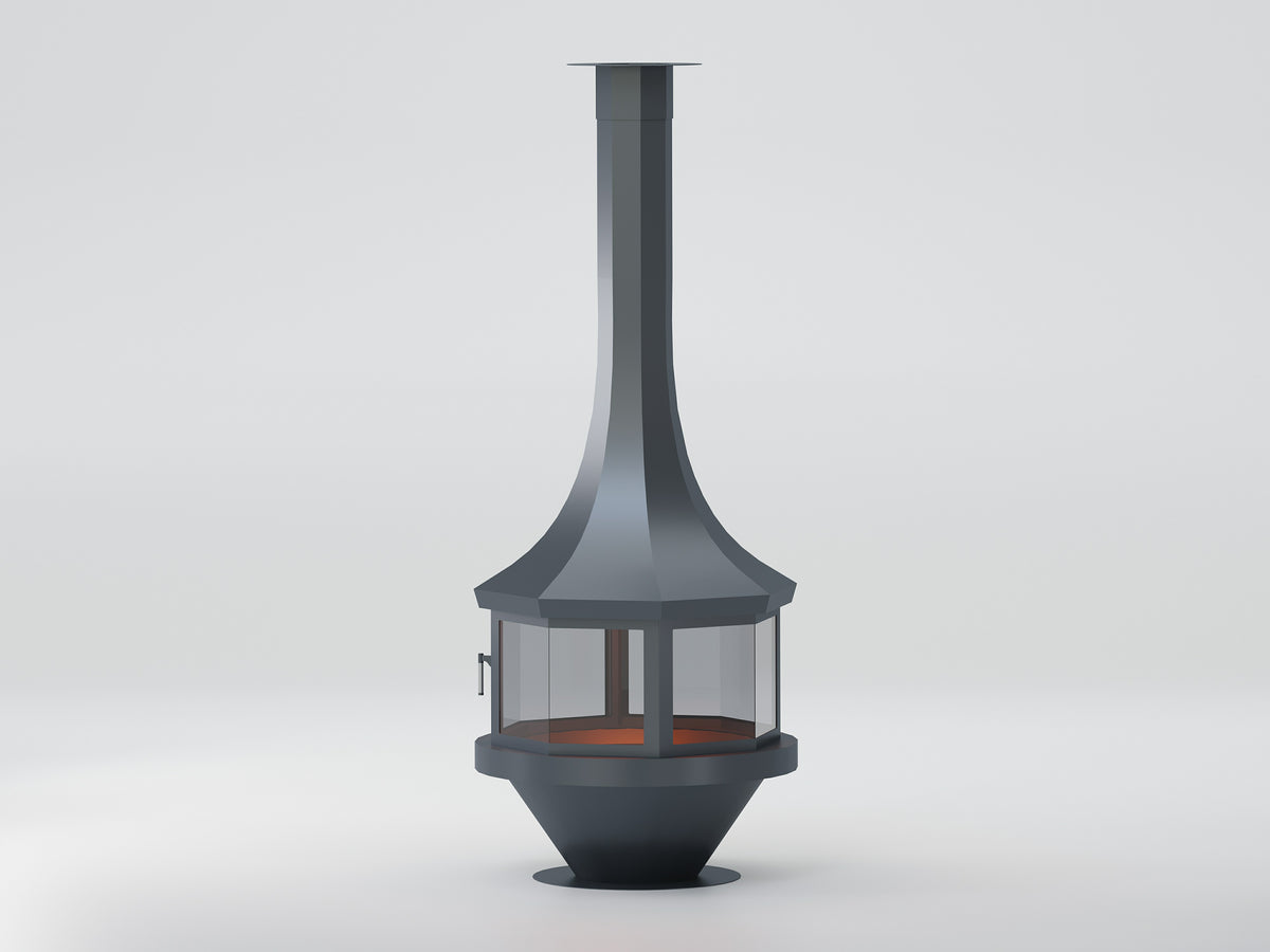 Sekizgen Model Orta Şömine 100X100 | Dodok Home
