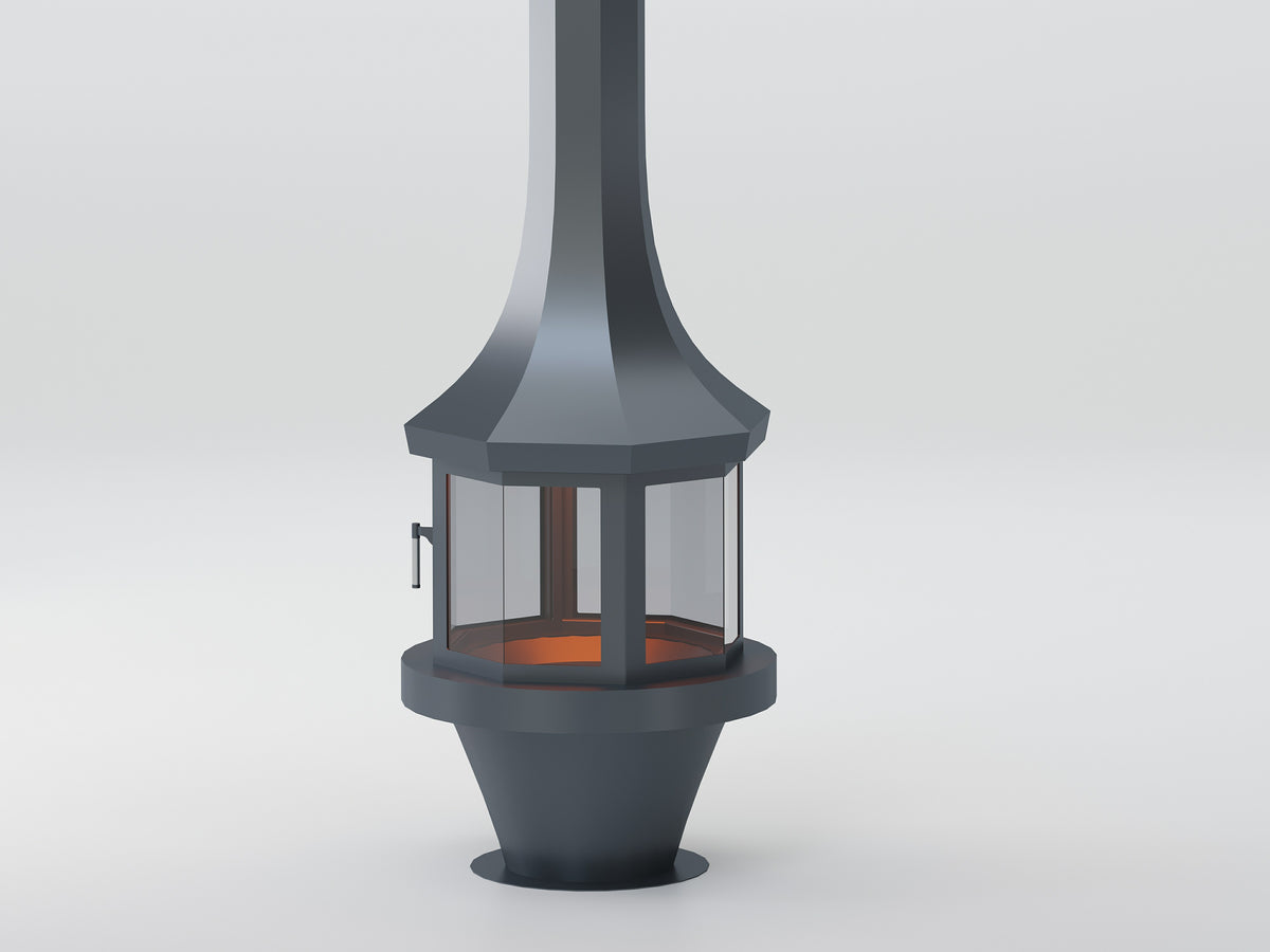 Sekizgen Model Orta Şömine 70X70 | Dodok Home
