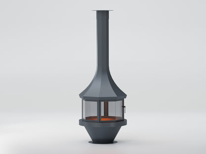 Sekizgen Model Orta Şömine 90X90 | Dodok Home