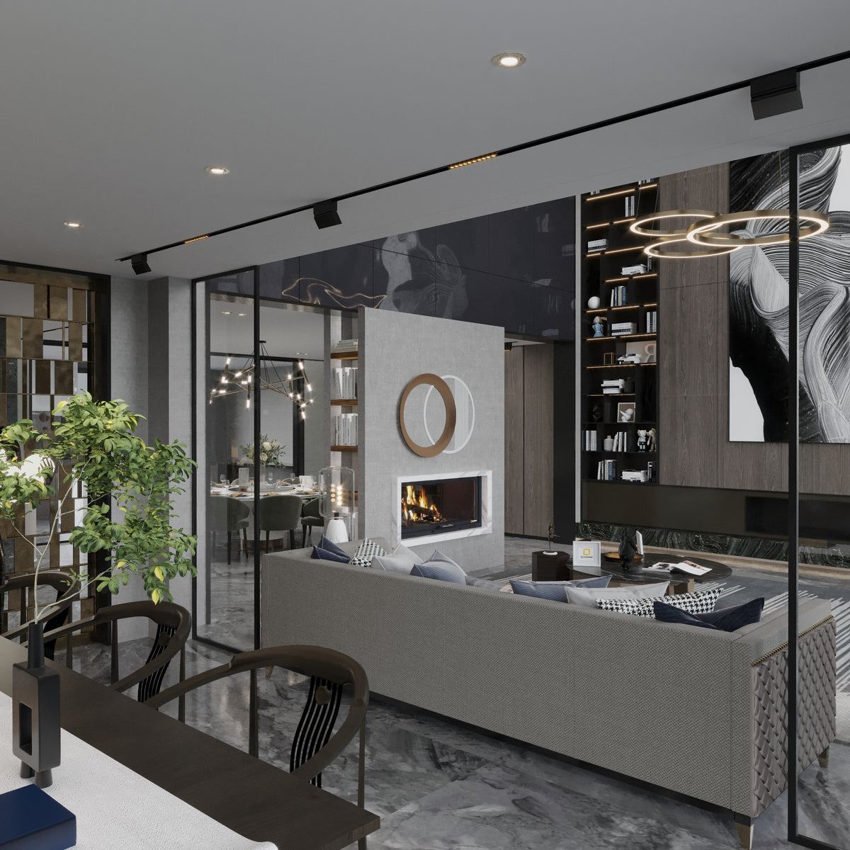Tünel Asansörlü Şömine Haznesi | Dodok Home