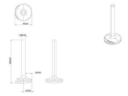 Ufo Model Orta Şömine 90X90 | Dodok Home